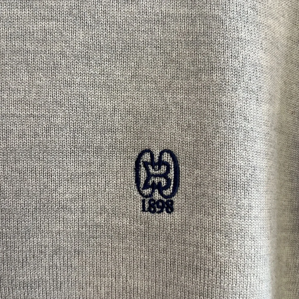 Polo Golf Ralph Lauren Merino Wool Beige Mock collard 1/4 Zip PullOver‎ Men XL